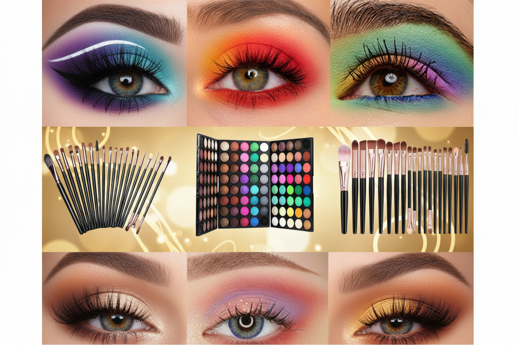 120 Farben Lidschatten Palette – Matt & Schimmer – Mit oder ohne 20 Profi-Pinsel – Wasserfest, Hochpigmentiert