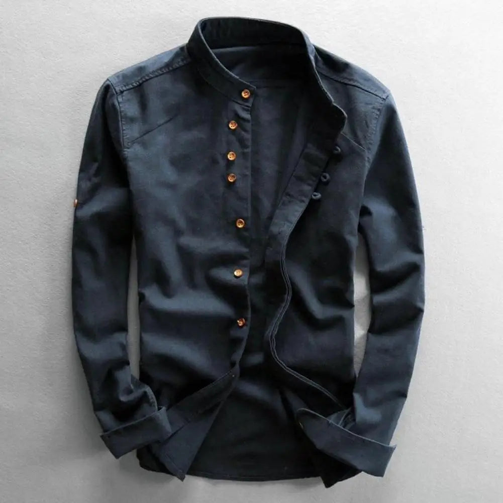 Men's Long-Sleeve Shirt – Retro Style | Elegant &amp; Comfortable | Autumn &amp; Spring
