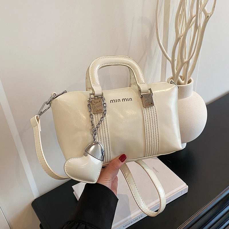 Minimalistische Damen-Crossbody-Tasche aus Lederoptik – Elegante City-Bag im Paris-Stil