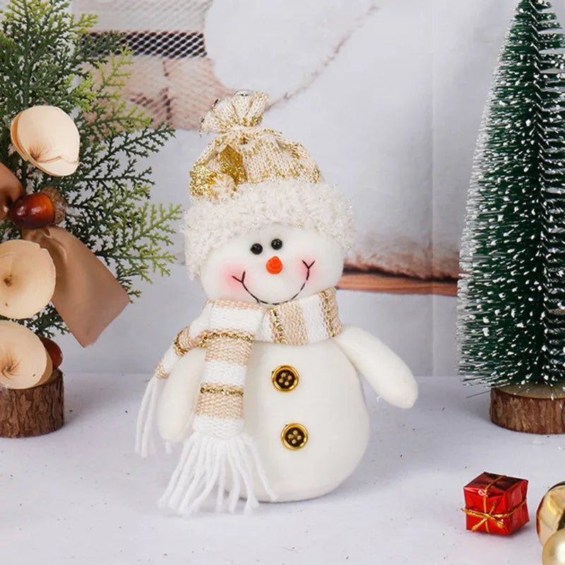 Weihnachtsfigur Santa & Schneemann – 22–30 cm – Handgemachte Festtagsdeko