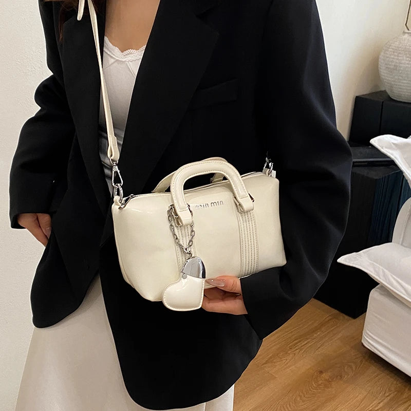 Minimalistische Damen-Crossbody-Tasche aus Lederoptik – Elegante City-Bag im Paris-Stil