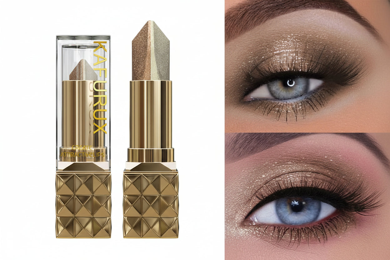 Premium 2-in-1 Eye Shadow Stick – Schimmer & Glitter, Langhaltend & Mühelos aufzutragen