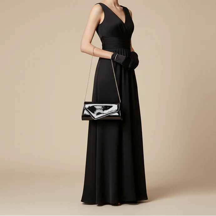 Damen-Clutch aus Kunstleder in eleganter Ausführung