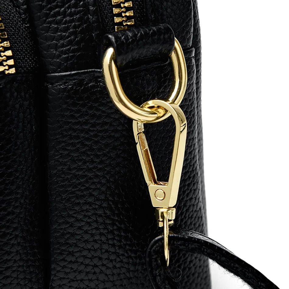 Elegante Umhängetasche aus Leder – Klassische Damen Schultertasche, Alltag & Ausgehen, 6 Farben