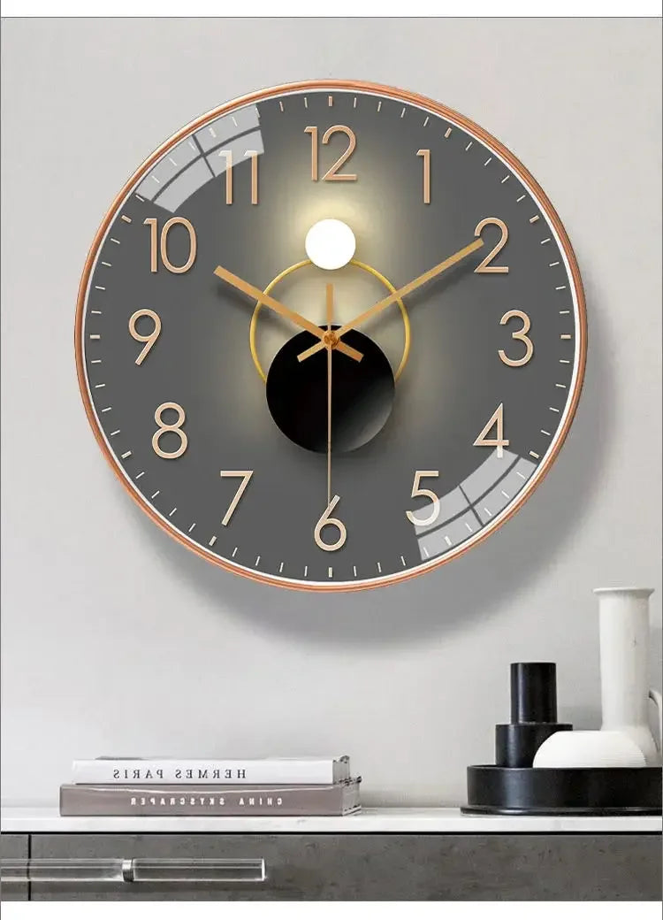 Nordische Design-Wanduhr – geräuschloses Uhrwerk für stilvolle Wohnräume