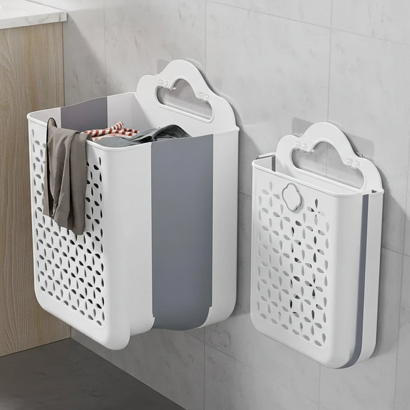 Wandmontierter Aufbewahrungskorb – faltbares Design für stilvolle Ordnung im Bad