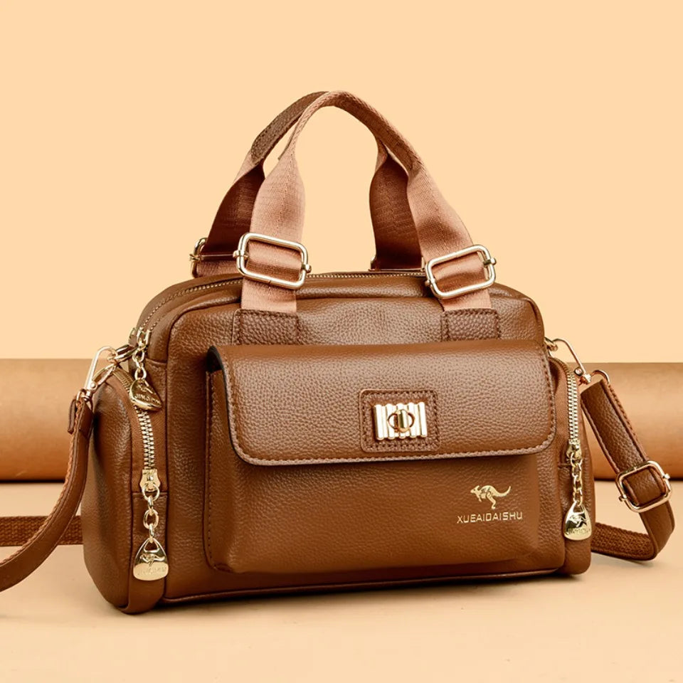 Elegante Damen Handtasche aus PU-Leder – Geräumige Schulter- & Umhängetasche für Alltag & Büro