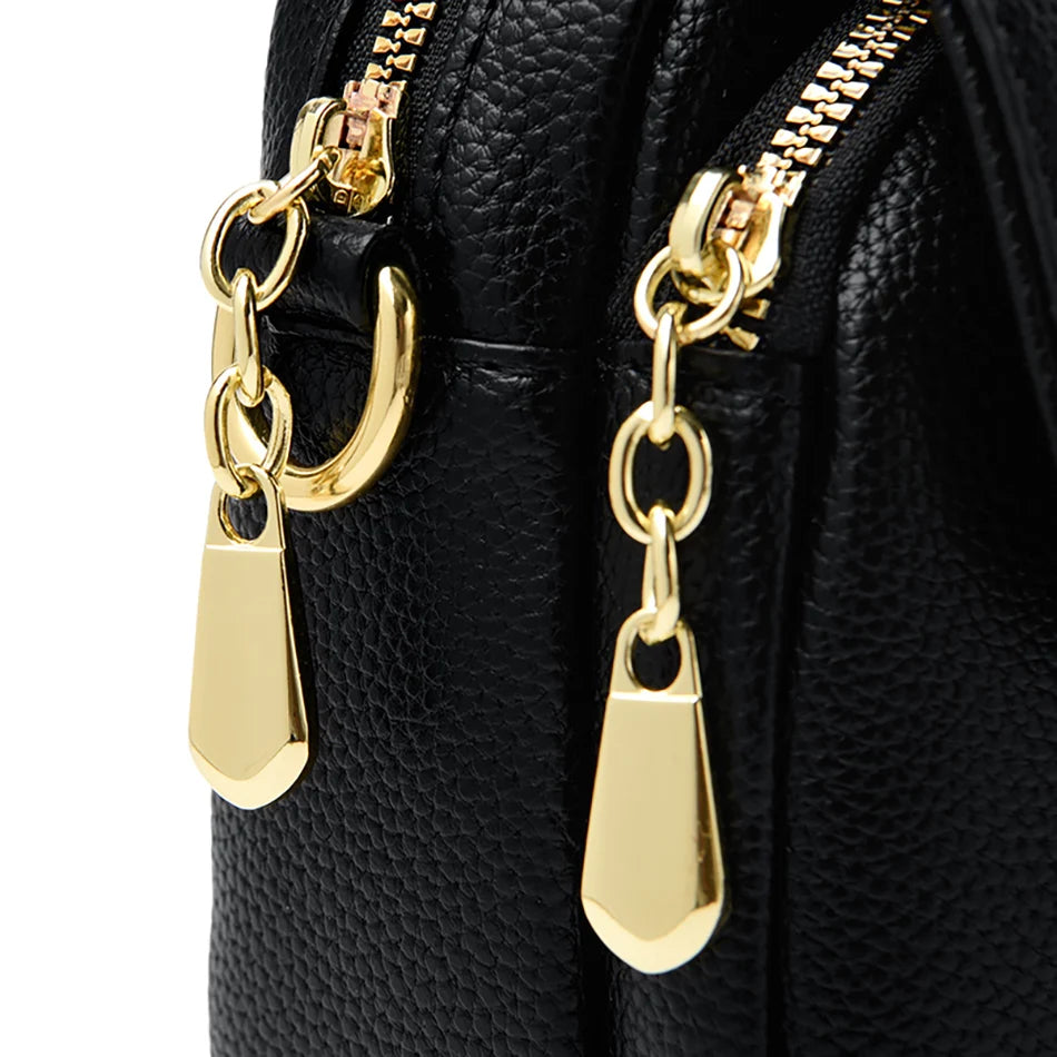 Elegante Umhängetasche aus Leder – Klassische Damen Schultertasche, Alltag & Ausgehen, 6 Farben