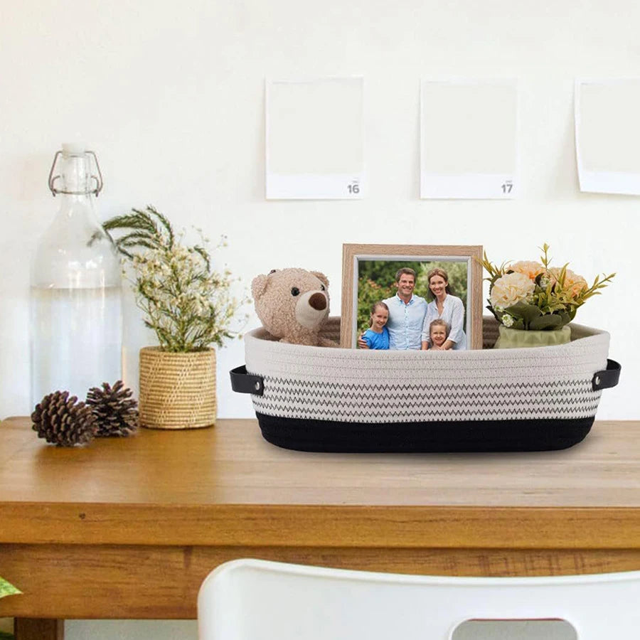 Nordic Baumwollkorb – Geflochten, Hochwertig & Vielseitig