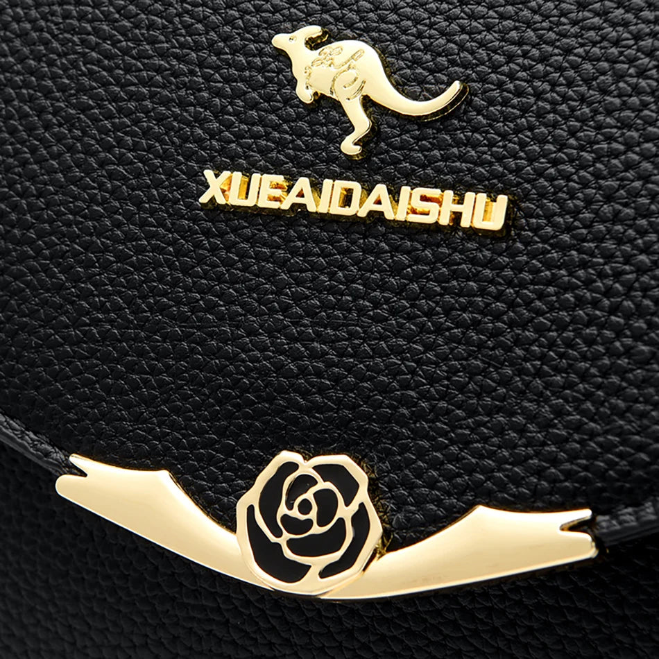 Elegante Umhängetasche aus Leder – Klassische Damen Schultertasche, Alltag & Ausgehen, 6 Farben