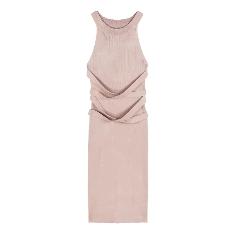 Rib Knit Dress „Serena“ – Ärmellos, Figurbetont & Soft Knit | One Size