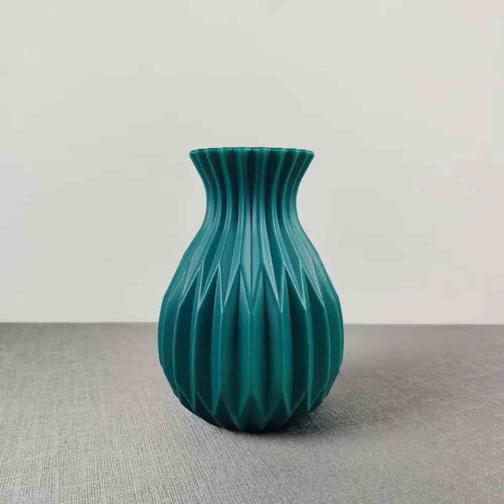 Nordische Deko-Vase – Moderne Kunstvase im Keramik-Look | Stilvolle Wohnraum-Dekoration für Blumenarrangements