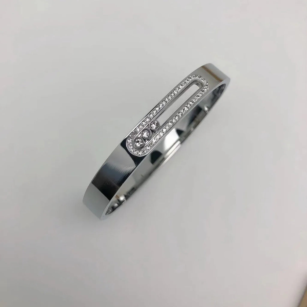 Luxuriöses Edelstahl-Armband für Damen – Zirkonia, verstellbar, elegantes Geschenk in Silber/Gold/Rosegold