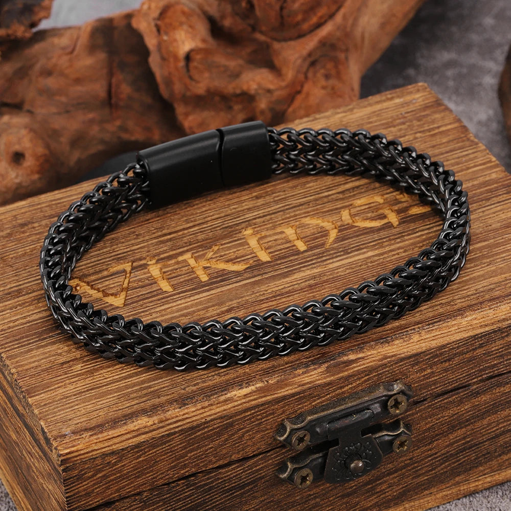 Modernes Herrenarmband aus Edelstahl in Schwarz