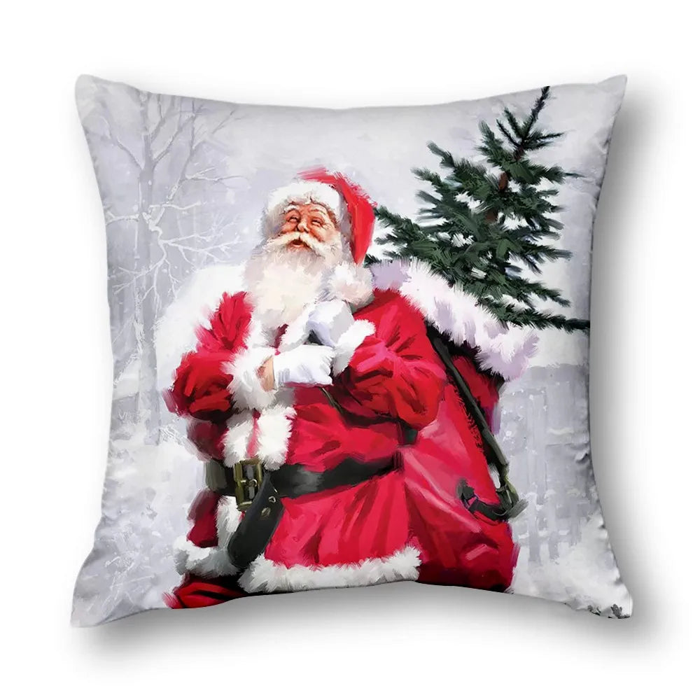 Luxus Weihnachts-Kissenbezug – Winterliche Deko für Sofa & Schlafzimmer | Hochwertige 40–60 cm Kissenhüllen