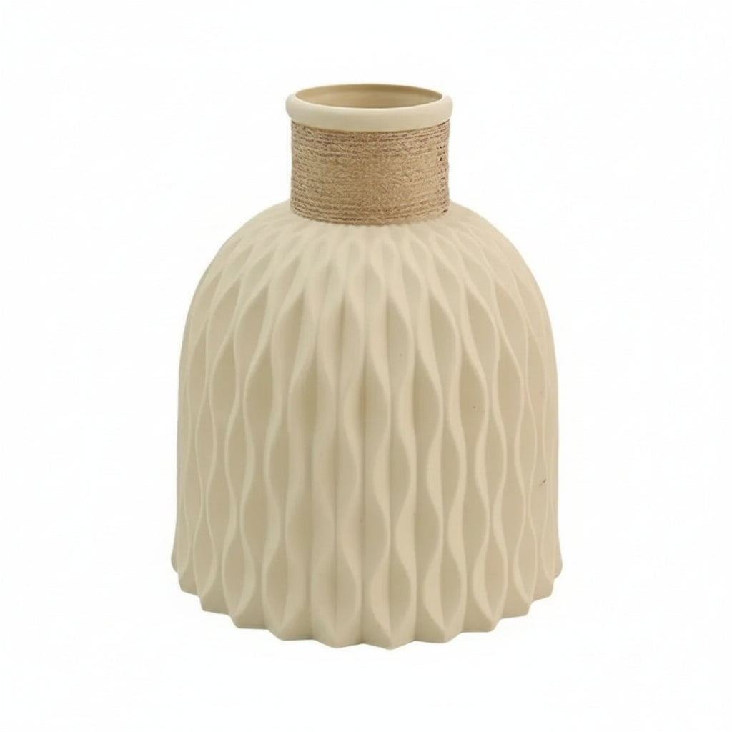 Nordische Deko-Vase – Faltendesign, bruchsicher & modern | Elegante Wohnaccessoire für Wohnzimmer, Schlafzimmer & Büro