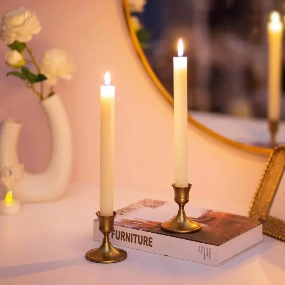 Elegante Metall-Kerzenhalter – Set aus 1 oder 3 Stück | Vintage Tischdekoration für Wohnzimmer & Events