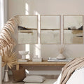 Nordisches 3er-Leinwandbild-Set in Beige-Tönen