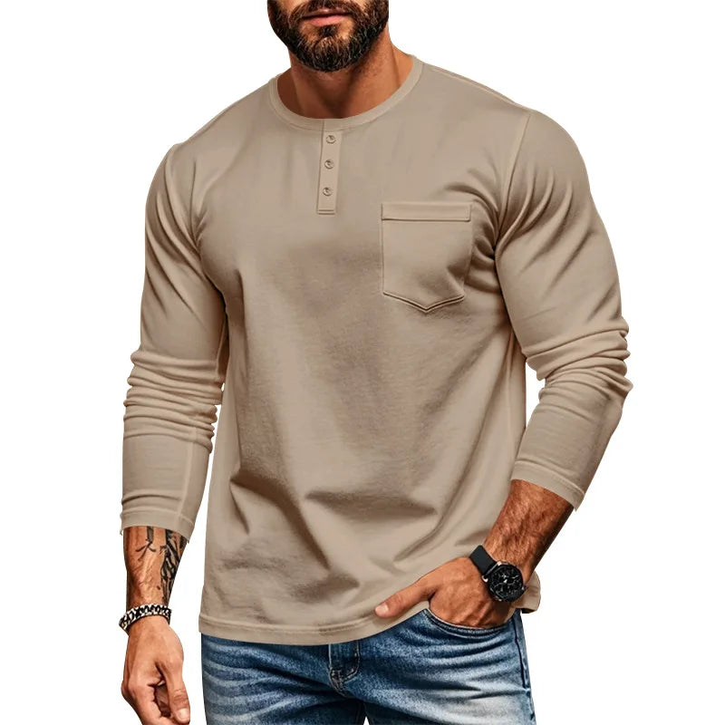 Men's Long-Sleeve Shirt – Slim Fit &amp; Comfortable | Autumn &amp; Winter Casual