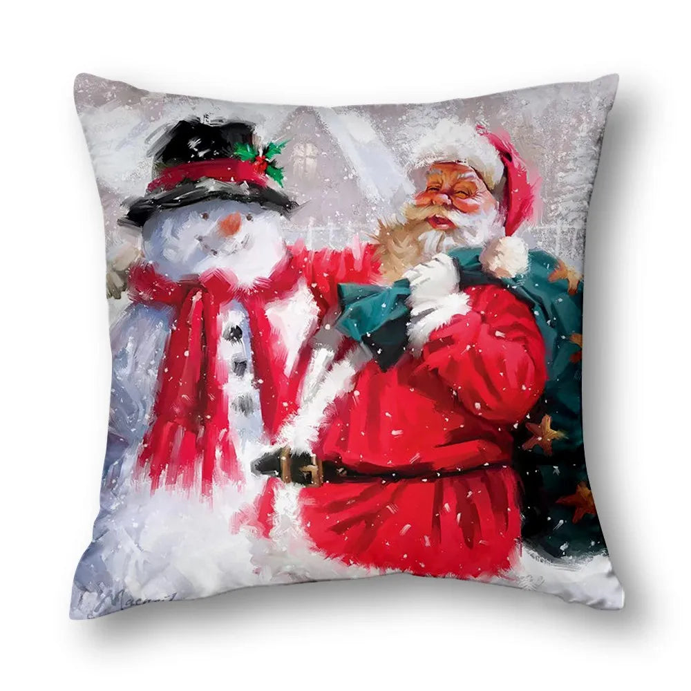 Luxus Weihnachts-Kissenbezug – Winterliche Deko für Sofa & Schlafzimmer | Hochwertige 40–60 cm Kissenhüllen