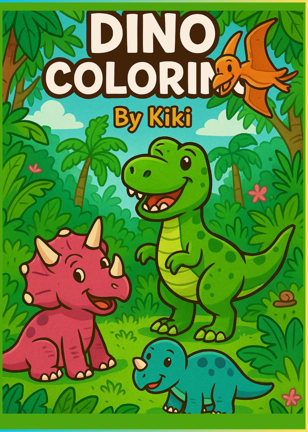 Dinosaur Coloring Book – Dinosaurier-Malbuch für Kinder, englische Ausgabe