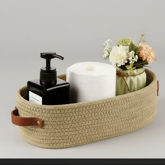 Nordic Baumwollkorb – Geflochten, Hochwertig & Vielseitig